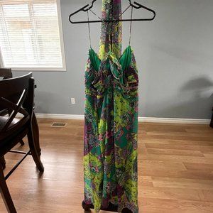 GILANI Size 16 Floral Dress With Dress Scarf